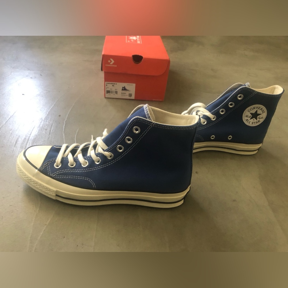 Very Rare color Converse Chuck Taylor 70 Hi
True Navy/Black/Egret 162055c